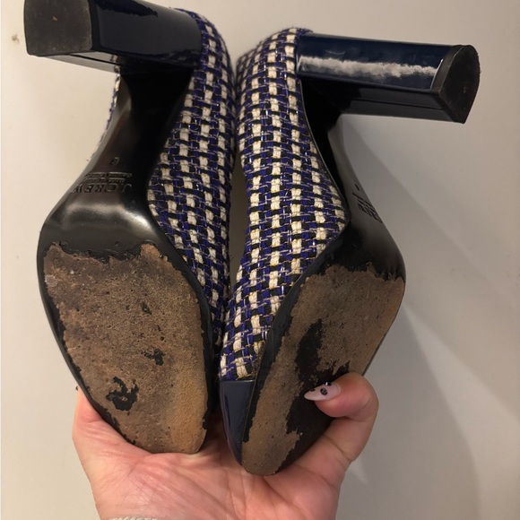 J. Crew Collection Etta cap-toe tweed pumps with a block heel size 6 - Picture 6 of 6